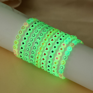 Cross-border special for new luminous cartoon pattern beaded bracelet female diy European and American round bead children's bracelet suit wholesale