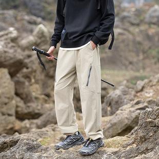 IZEXX Fashion Brand New Spring Sports Casual Pants Men's Moisture-wicking Quick-drying Pants Couple's Casual Leg Pants