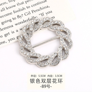 Waist Buckle Pearl Rhinestone Corner Buckle Metal Button Silk Scarf Buckle Mother Buckle Buckle Hem Corner Knotted Button