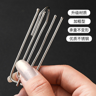 Stainless steel curtain hook cloth fork king cloth with size S pointed hook thickened four-claw hook single hook accessories manufacturers wholesale