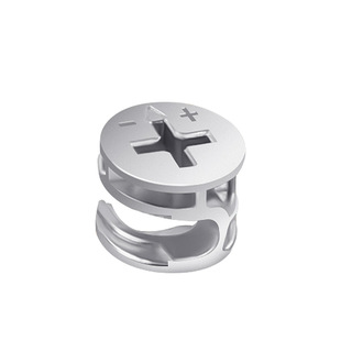 Three-in-one eccentric wheel zinc alloy 12/15 plate lock nut wardrobe disassembly fastener three-in-one connector