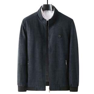 50-year-old middle-aged and elderly men's clothing father's clothing middle-aged new spring, autumn and winter woolen cloth jacket casual coat clothes