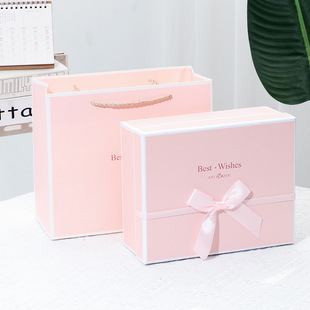 Black Bow Gift Box Christmas Gift Box Birthday Gift Thermos Cup Scarf Gloves Hand-made Packaging Box
