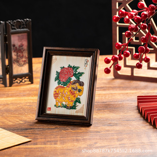 Shadow Decorative Ornaments Solid Wood Photo Frame Xi'an Tourist Souvenirs Special Crafts for foreigners Handicrafts Gifts
