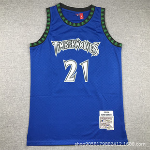 Вышитый американский Timberwolves № 5 Эдвардс трикотаж ретро объявляет городской баскетбольный костюм синий жилет