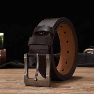 New belt leather men's belt real cowhide belt casual Joker men's pin buckle belt manufacturers wholesale