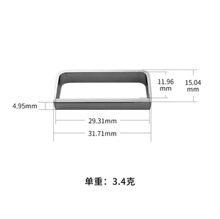 Manufacturer zinc alloy 1-inch square buckle rope pass band-pass bag hardware accessories women's bag two-gear buckle mouth buckle