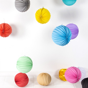 Watermelon Lantern Double Gummed Paper Origami Lamp Hanging Decoration Children's Room Decoration Holiday Birthday Party Scene Matching Paper Lantern
