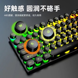 Mechanical Feel Keyboard Mouse suit Wired E-sports Game Office Computer Notebook Desktop Steampunk Set