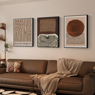 Quiet Style Living Room Hanging Painting Abstract Simple Sofa Background Wall Mural American Style Retro Bedroom Bedside Decorative Painting