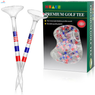 New golf nail large Cup transparent printing flag PC golf tee cross-border hot selling ball tee manufacturer