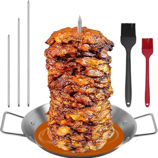 Cross-border new style vertical string grill stainless steel vertical screw barbecue pot accessories 3 removable