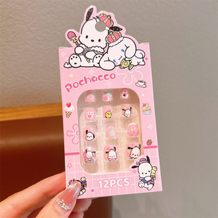 Nail Patch 2025 New Children Nail Art Stickers Girls Luminous Nail Stickers Girls Princess Dress Toys