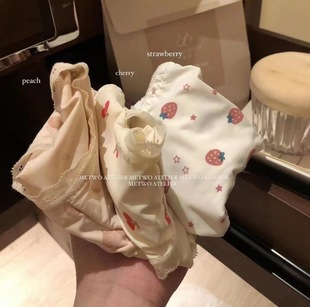 METWO cute sweet ice cream inner Ice Silk seamless girl hip cotton crotch Japanese briefs