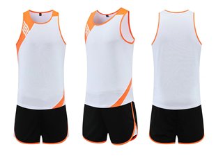 Track suit suit men's and women's marathon running vest student sprint sports test suit printed sports student training suit