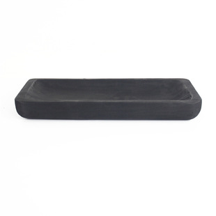 Factory Sales Handmade Carbonized Wooden Tray Snack Fruit Plate Homestay Home Furnishing Desktop Decorations