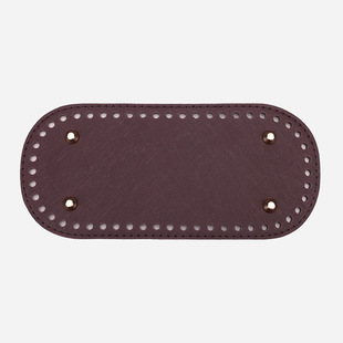 Hardware wholesale diy hand woven bag accessories pu cross pattern 22*10cm oval bottom in stock wholesale