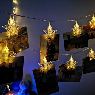 Hanging lights led clip light string battery box photo Christmas lights holiday lights indoor birthday decoration lights