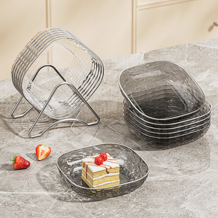 Water ripple bone spitting plate fruit plate plastic fruit plate dried fruit plate dining table garbage plate snack plate thickened small plate