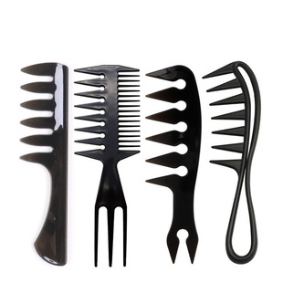 Factory direct retro oil comb men's shape comb big tooth comb back texture comb double-sided insert comb wide tooth comb