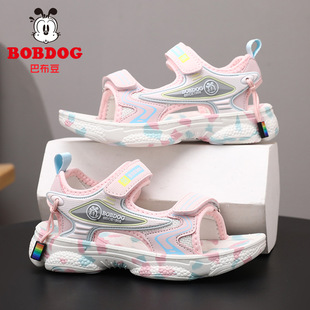 Babu Bean Sandals 2025 Summer New Boys' Non-slip Open Toe Beach Shoes Big Girl's All-match Fashion Sandals