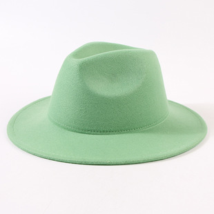 Imitation Wool Hat Solid Color All-match Sunshade Western Cowboy Hat Sunscreen Showing Face Small Top Hat One-piece Warm Hat