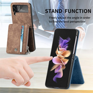 Применимо Samsung Zflip4 молния многокарточка чехол Zflip3 съемный ретро карточка чехол для телефона Zflip4 чехол