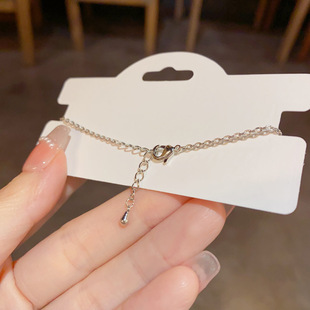 Niche light luxury simple micro inlaid zircon metal peach heart bracelet personality temperament fashion Joker super flash jewelry wholesale