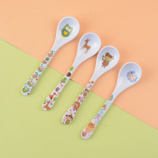 8891 children's spoon melamine spoon long handle spoon with hook spoon flat spoon spicy hot spoon soup spoon spoon spoon spoon one yuan supply
