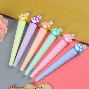 High-value cat claw cone gel pen Macaron ice cream styling pen creative stationery student water-based pen wholesale