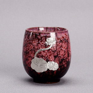 Kiln change Tea Cup Master Cup large Tianmu glaze Jianzhan tea cup household ceramic kung fu tea set single tea cup