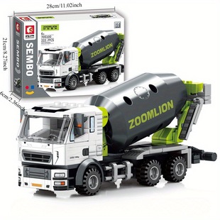 Building Blocks Excavator Boy Children's Birthday Gift Building Blocks Assembled Educational Toys Engineering Truck Crane Engineering Truck