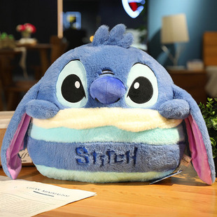 Strawberry Bear Stilwell Dual-Use Pillow Blanket Two-in-One Office Lunch Break Nap Blanket Work Nap Artifact