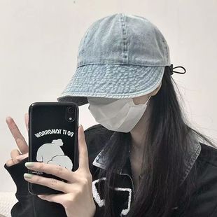 Denim Duck Tongue Hat Female Star Same Style Face-Shaping Small Baseball Cap Foldable Casual All-Match Face-Covering Sunhat