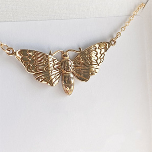 Cross-border foreign trade Amazon golden or silver death head moth necklace factory direct