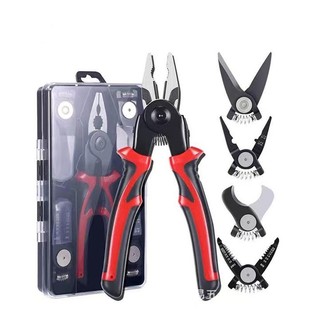 Cross-border explosions five-in-one Multi-functional head-changing pliers set wire pliers vice pliers stripping pliers set of tools
