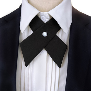Japanese and Korean cross bow tie male and female professional jk collar flower campus host uniform spot wholesale