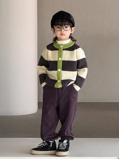 Boy's Cotton Pants Winter Thickened Children's Pants Autumn and Winter Boy's Winter Sports Pants Winter Warm Sweatpants