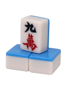 Household Hand-Rubbing Mahjong Tablet Sparrow Medium Large Ordinary Standard Travel Dormitory Red Medium Tablecloth Dice
