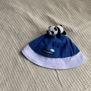 Panda Doll Fisherman Hat Children's Korean-style Wide-brimmed Cute Casual All-match Sun Hat Cartoon Boy and Girl Baby Basin Hat