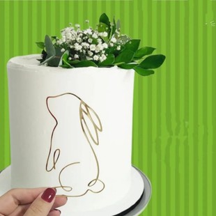Cross-border ins style Easter rabbit decoration Easter cake decoration Easter egg acrylic cake insert