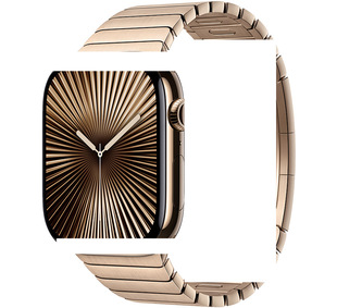 Для applewatch10 поколения ремешок с кнопкой Съемный ремешок из нержавеющей стали с металлическим ремешком