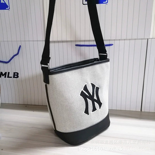 Корейская mlb холст ведро сумка на одно плечо скошенные сумки классическая вышивка ny легкая роскошная карта легкая сумка для поездок на работу