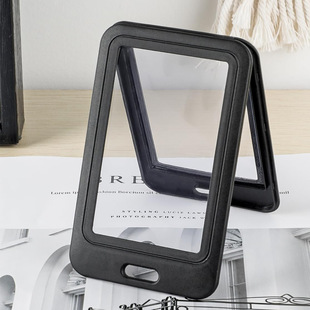 Double-sided Transparent Black Work Card Case Vertical Version Bus Card Hard Plastic Case Credit Card Campus Card Protective Case