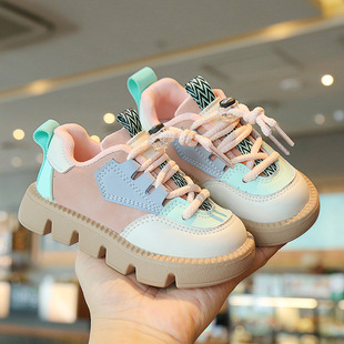 Children's Sneakers 2024 Spring and Autumn New Boys' Sneakers Non-slip Girls' Casual Shoes Soft-soled Baby Shoes Single-layer Shoes