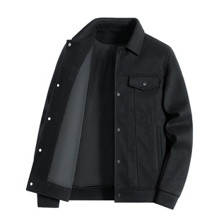 Woodpecker Spring and Autumn Jacket Men's Suede fleece-lined Thickened Warm Youth Casual Autumn and Winter Men's Top