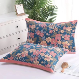Pillow towel full cotton eight-layer gauze adult children cotton home couples thick sweat-absorbent pillow headscarf manufacturers wholesale