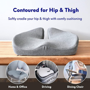 Cross-Border Amazon Office Memory Foam Waist Cushion, Buttocks Hemorrhoids Cushion, Chair Seat Cushion, Long-Term Sitting Butt Cushion