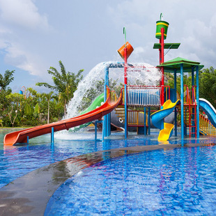 Large outdoor water park amusement equipment source manufacturers children inflatable castle summer swimming pool pool