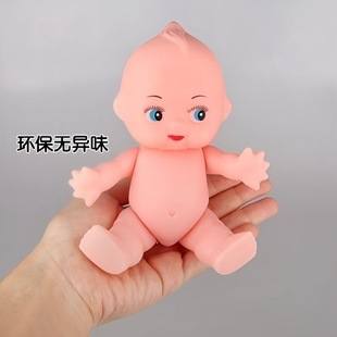 Aliexpress Cross-Border Popular Three-Haired Vinyl Doll Simulation Baby Doll Heavy Body Children's Play House Doll
